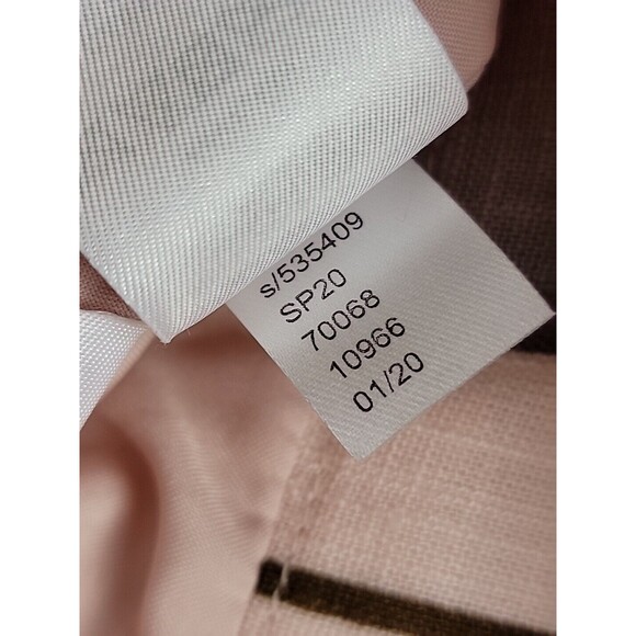 Anne Taylor Skirt 6 Petite Pencil Knee Pink Zip Preppy Office Linen Blend Modern - Picture 11 of 16